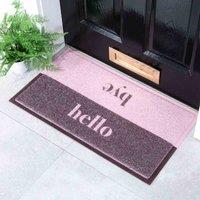 Artsy Doormats Pink Hello Bye Doormat 70 X 40Cm , Pink