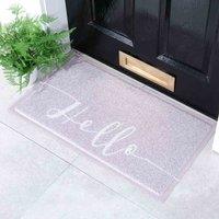 Artsy Doormats Grey Hello Scribble Doormat 70 X 40Cm , Grey