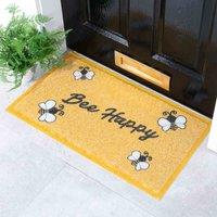 Artsy Doormats Yellow Bee Happy Doormat 70 X 40Cm , Yellow