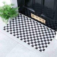Artsy Doormats Black Black Check Doormat 70 X 40Cm , Black