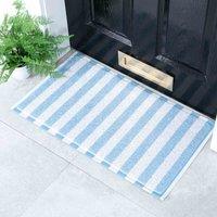 Artsy Doormats Blue Blue Striped Doormat 70 X 40Cm , Blue