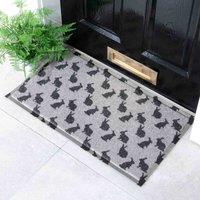 Artsy Doormats Grey Bunny Rabbit Doormat 70 X 40Cm , Grey