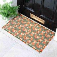 Artsy Doormats Orange Fox Pattern Doormat 70 X 40Cm , Orange