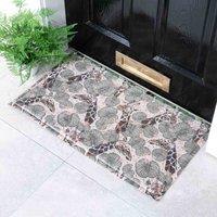 Artsy Doormats Green Giraffe Leaf Doormat 70 X 40Cm , Green