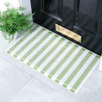 Artsy Doormats Green Green Striped Doormat 70 X 40Cm , Green