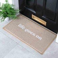 Artsy Doormats Beige Life Goes On Doormat 70 X 40Cm