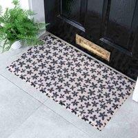 Artsy Doormats Navy Flower Doormat 70 X 40Cm