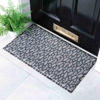 Artsy Doormats Navy Navy Leaf Doormat 70 X 40Cm