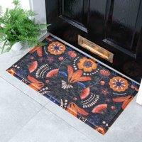 Artsy Doormats Multi Nordic Leaf Doormat 70 X 40Cm , Multi