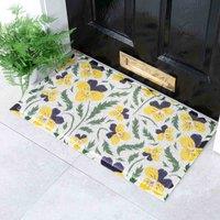 Artsy Doormats Yellow Pansy Doormat 70 X 40Cm , Yellow