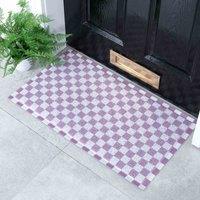 Artsy Doormats Purple Purple Check Doormat 70 X 40Cm , Purple