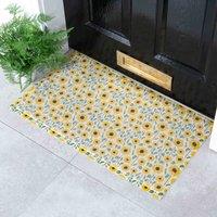 Artsy Doormats Yellow Sunflower Pattern Doormat 70 X 40Cm , Yellow
