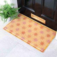 Artsy Doormats Orange Sun Pattern Doormat 70 X 40Cm , Orange