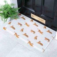 Artsy Doormats White Tiger Doormat 70 X 40Cm , White