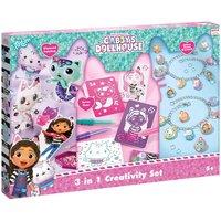 Totum Gabby's Dollhouse 3 In 1 Creative Set A Charm Bracelet Spray Pens And Diamond Paining Triple Pack, Multi