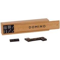 Goki Dominoes In Wooden Box - 55 Tiles, Black