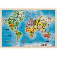 Goki Wooden Giant World Jigsaw Puzzle - 192 Pieces, Multi