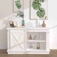 vidaXL Mini Sliding Cabinet Door Kit Carbon Steel White 152cm, White