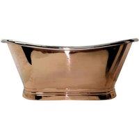 B C Designs BC Designs 1700Mm Boat Bath - Copper Outer Nickel Inner Copper Nickel, Multi