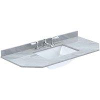B C Designs BC Designs 1000Mm Single Bowl Angled Marble Top 3Th Grey, Grey