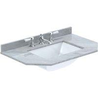 B C Designs BC Designs 750Mm Single Bowl Angled Marble Top 3Th Grey, Grey