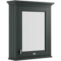 B C Designs BC Designs 600Mm Mirror Cabinet Dark Lead, Black