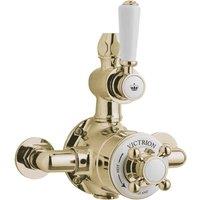 B C Designs BC Designs Victrion Twin Exposed Valve Brushed Gold, Gold