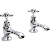 B C Designs BC Designs Victrion Crosshead Bath Taps Chrome, Silver