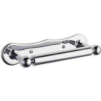 B C Designs BC Designs Victrion Dog Bone Toilet Roll Holder Chrome, Silver