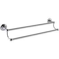 B C Designs BC Designs Victrion Double Towel Rail Chrome, Silver