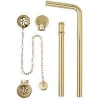 B C Designs BC Designs Plug & Chain Exposed Bath Waste Brushed Gold, Gold