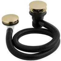 B C Designs BC Designs Push Down Concealed Bath Waste Gold, Gold