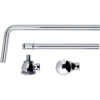 B C Designs BC Designs Push Down Exposed Bath Waste Chrome, Silver