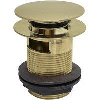 B C Designs BC Designs Push Down Bath Waste 70Mm slotted Brushed Gold, Gold