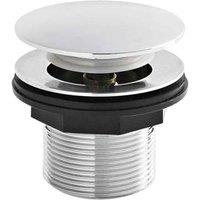 B C Designs BC Designs Push Down Bath Waste 60Mm unslotted Chrome, Silver