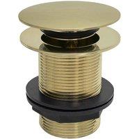 B C Designs BC Designs Push Down Bath Waste 60Mm unslotted Brushed Gold, Gold