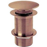 B C Designs BC Designs Push Down Basin Waste unslotted Brushed Copper, Brown
