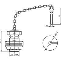 B C Designs BC Designs Basin Waste With Plug And Link Chain Chrome, Silver