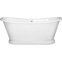 B C Designs BC Designs Megane 1580Mm Acrylic Boat Bath White, White