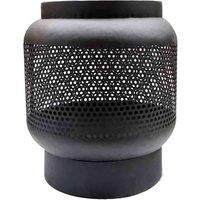 Ivyline Tall Buttermere Basket Outdoor Fire Pit Black H51cm W45cm, Black