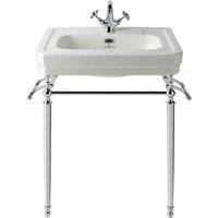 B C Designs BC Designs Victrion 640Mm Basin & Ornate Stand 1Th White, White