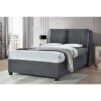 Flintshire Ashleigh Pillowback Ottoman 5Ft King Size Bed Frame, Grey