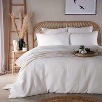 Vantona Luna Matalesse Quilt Cover Set Double, White