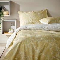 Vantona Linear Leaves Quilt Cover Set Double, Multi