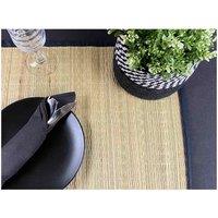 Esselle Spey Dry Grass Table Placement Runner 35x45cm Black Colour Set Of 2, Black