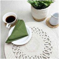 Esselle Nene Round Cotton Sprial Placement 38cm Cream Colour Set Of 2, Cream