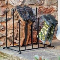 Garden Gear Two-Tier Boot Stand (Holds 6 Pairs), Black