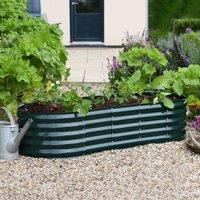 Garden Gear 2 x Modular Metal Raised Planter Hunter Green, Green