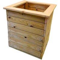 Churnet Valley Garden Furniture Churnet Valley Deluxe Square Planter 50X50X53, Brown