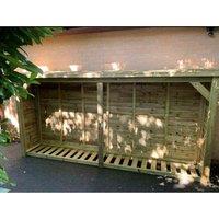 Churnet Valley Garden Furniture Churnet Valley Logstore 6X12 (Height Ft X Width Ft), Brown